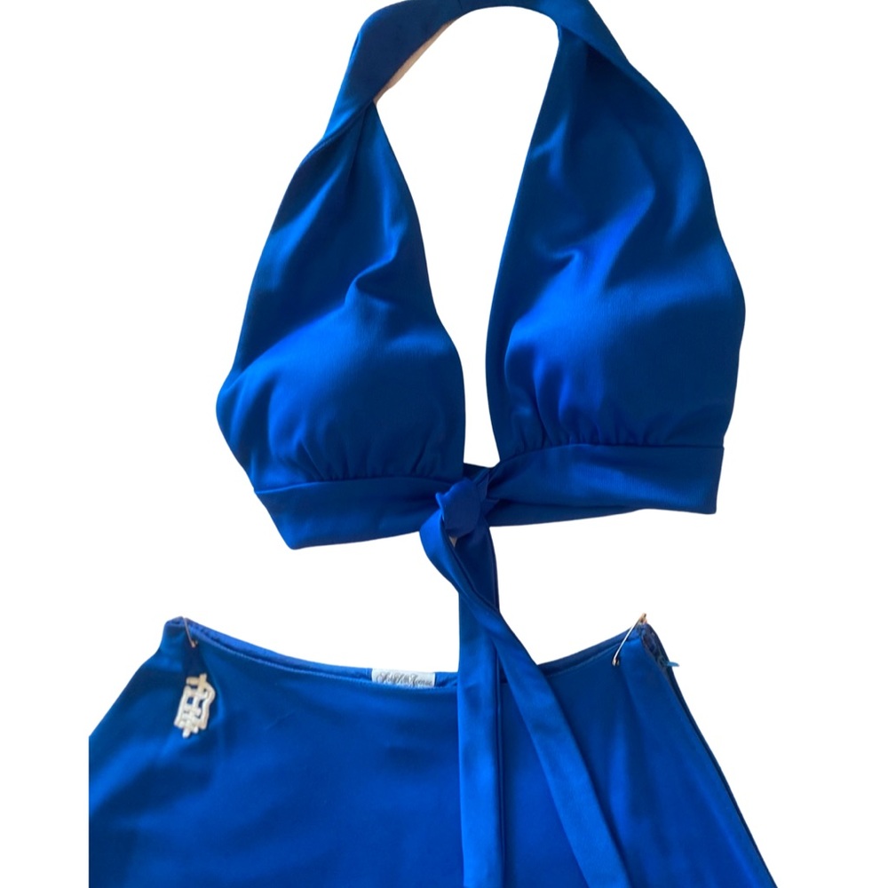 Pucci Vintage two piece halter tie top with A-line long skirt.